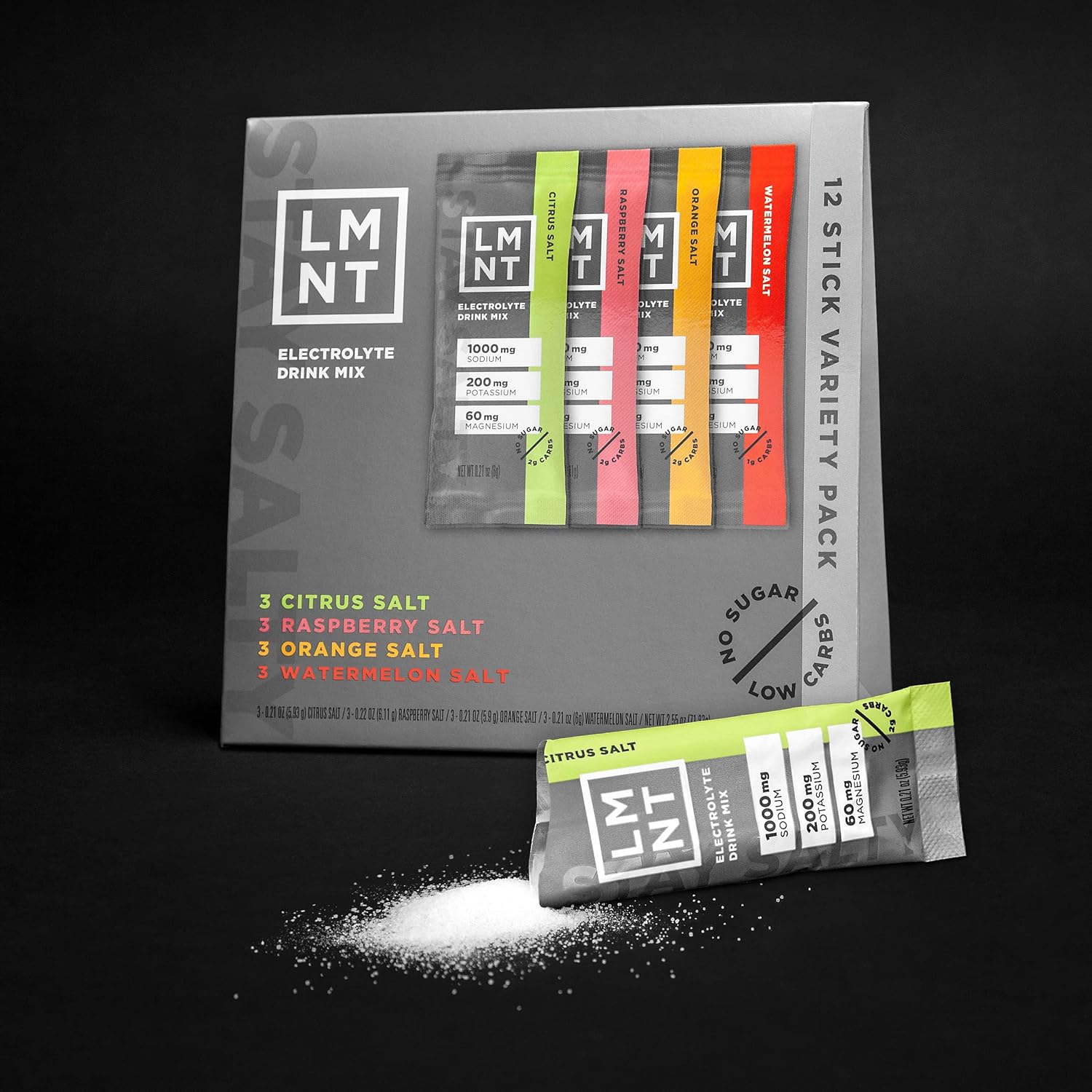 LMNT Recharge Electrolyte Drink Mix - Variety Pack, 12 Servings, Zero Sugar, Keto-Friendly Hydration Powder with Essential Electrolytes