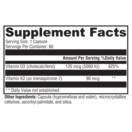 Ultraplex K2-D3 5000 60 Vegetarian Capsules