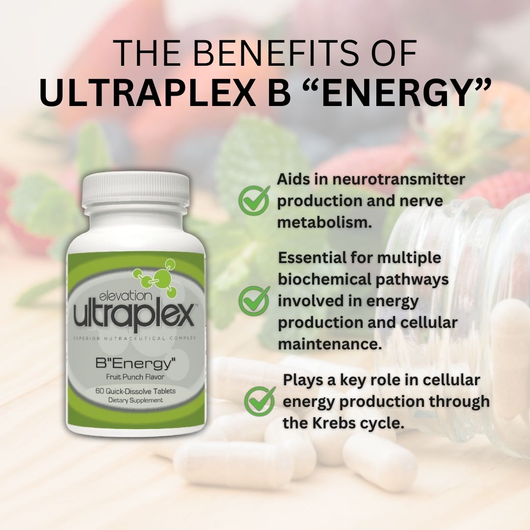 UltraPlex B "Energy" – Advanced B-Vitamin Complex for Daily Energy Support | 60 Quick-Dissolve Tablets