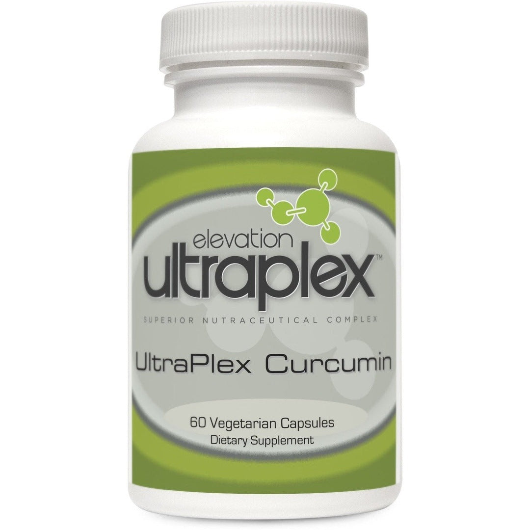 UltraPlex Curcumin 60 vegetarian capsules front packaging displayed for clear visibility.